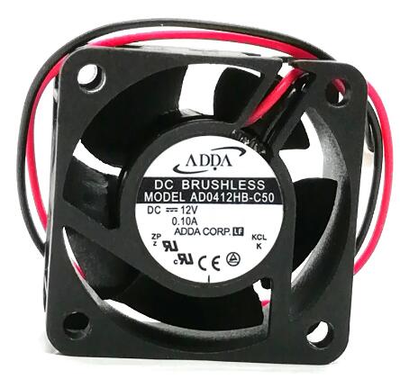 Original ADDA AD0412HB-C50 Cooling Fan 12V 0.1A 1.2W 2wires AD0412HB-C50 Fans